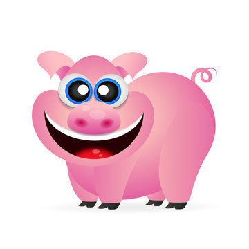 Pig illustration funny