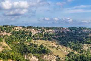 Fototapeta na wymiar Civita di Bagnoregio, Italy. View of Lubriano town
