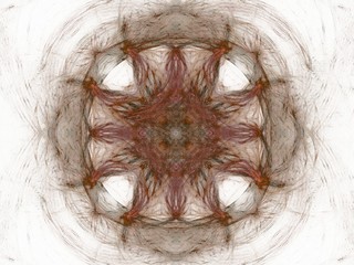 Abstract fractal with a brown pattern
