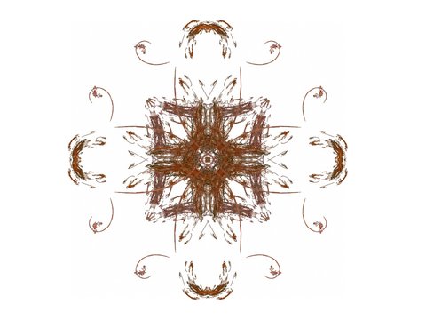 Abstract fractal with a brown pattern