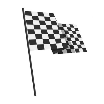 Racing finishing flag pictogram.