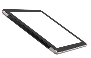 Tablet metal silver front left side