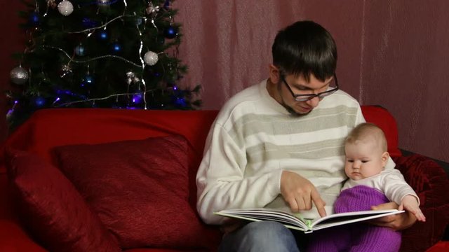 Father Reading Kids Book