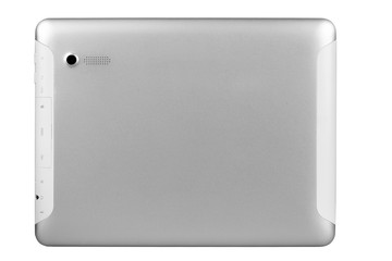 Fototapeta premium Tablet black button back left side angle