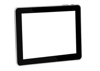 Tablet black concept front straight left side