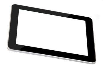 Tablet silver metal concept front straight left side