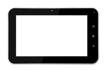 Tablet black inside white cover business front straight