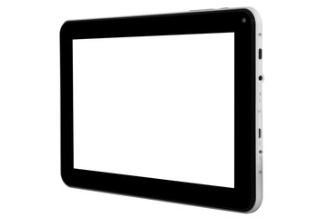 Tablet black inside white cover business front straight right si
