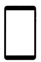 Tablet black front straight vertical screen