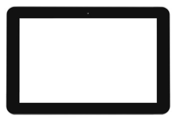 Tablet black front straight level