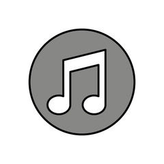 music note isolated icon vector illustration design