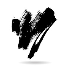 Black grungy vector abstract hand-painted background. Brush Design.