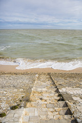 Coastal view, seaside at Ile de Re, France