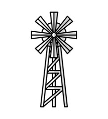 windmill farm isolated icon vector illustration design