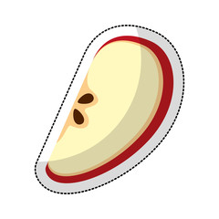 apple fresh fruit icon vector illustration design
