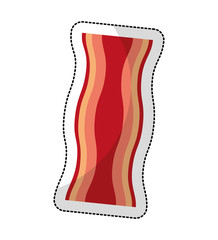 bacon slice isolated icon vector illustration design