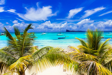 Naadloos Fotobehang Airtex Tropisch landschap - Cap Malhereux op het eiland Mauritius