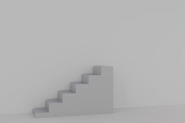 3d rendering of  increasing steps 