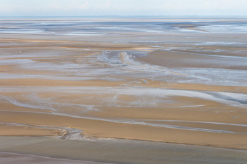 Sea coast at low tide, Saint Michael's, France