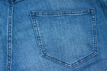 Blue jeans background with pocket