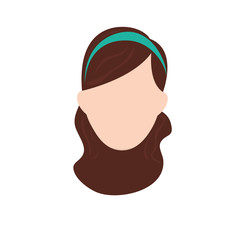 Woman sport headband icon vector illustration graphic design