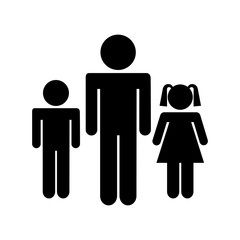 family parents silhouette isolated icon vector illustration design