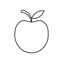 Delicious apple fruit icon vector illustration graphic design