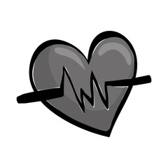 Medical cardiology heartbeat icon vector illustration graphic design
