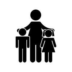 family parents silhouette isolated icon vector illustration design
