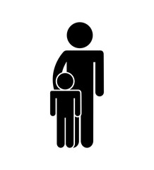 family parents silhouette isolated icon vector illustration design