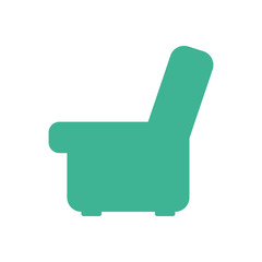 couch silhouette isolated icon vector illustration design
