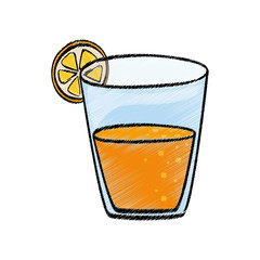 Delicious orange juice icon vector illustration graphic design