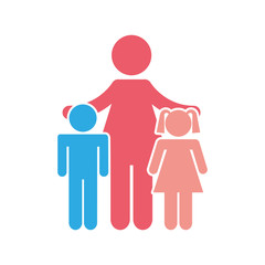 family parents silhouette isolated icon vector illustration design