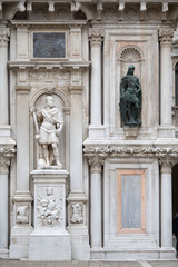 Sculpture and decoration of the courtyard of the Doges Palace
