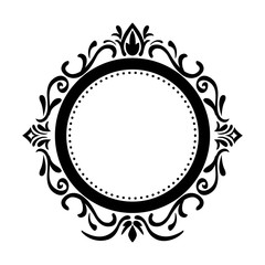 Ornamental border insignia icon vector illustration graphic design