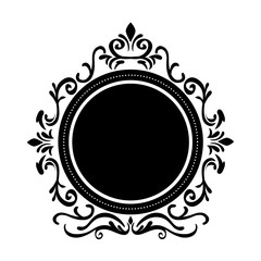 Ornamental border insignia icon vector illustration graphic design