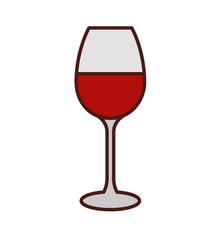 wine cup drink isolated icon vector illustration design