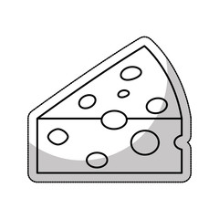 cheese piece isolated icon vector illustration design