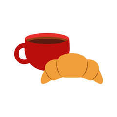 croissant bread isolated icon vector illustration design
