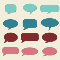 Thought frame. Speech bubble. Dream cloud. Talk balloon. Quote b