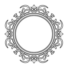 Ornamental border insignia icon vector illustration graphic design