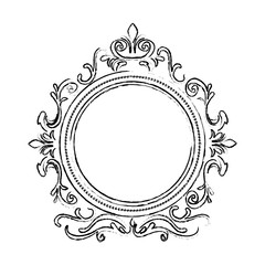 Ornamental border insignia icon vector illustration graphic design