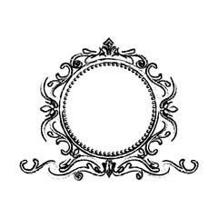 Ornamental border insignia icon vector illustration graphic design