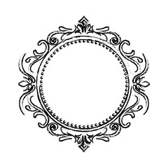 Ornamental border insignia icon vector illustration graphic design