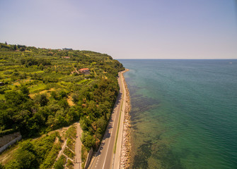Aerial View Of Koper Coast At Summer