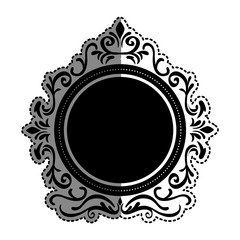 Ornamental border insignia icon vector illustration graphic design