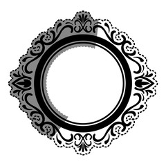 Ornamental border insignia icon vector illustration graphic design