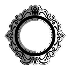 Ornamental border insignia icon vector illustration graphic design