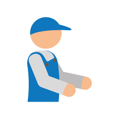 Courier delivery man icon vector illustration graphic design