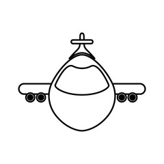 Airplane jet symbol icon vector illustration graphic design
